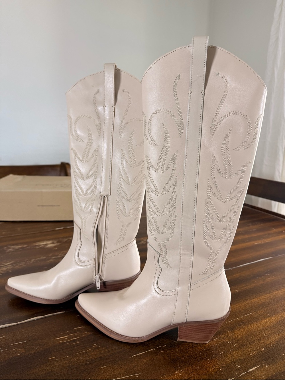 Coconuts by Matisse Cream Western Knee-High Boots